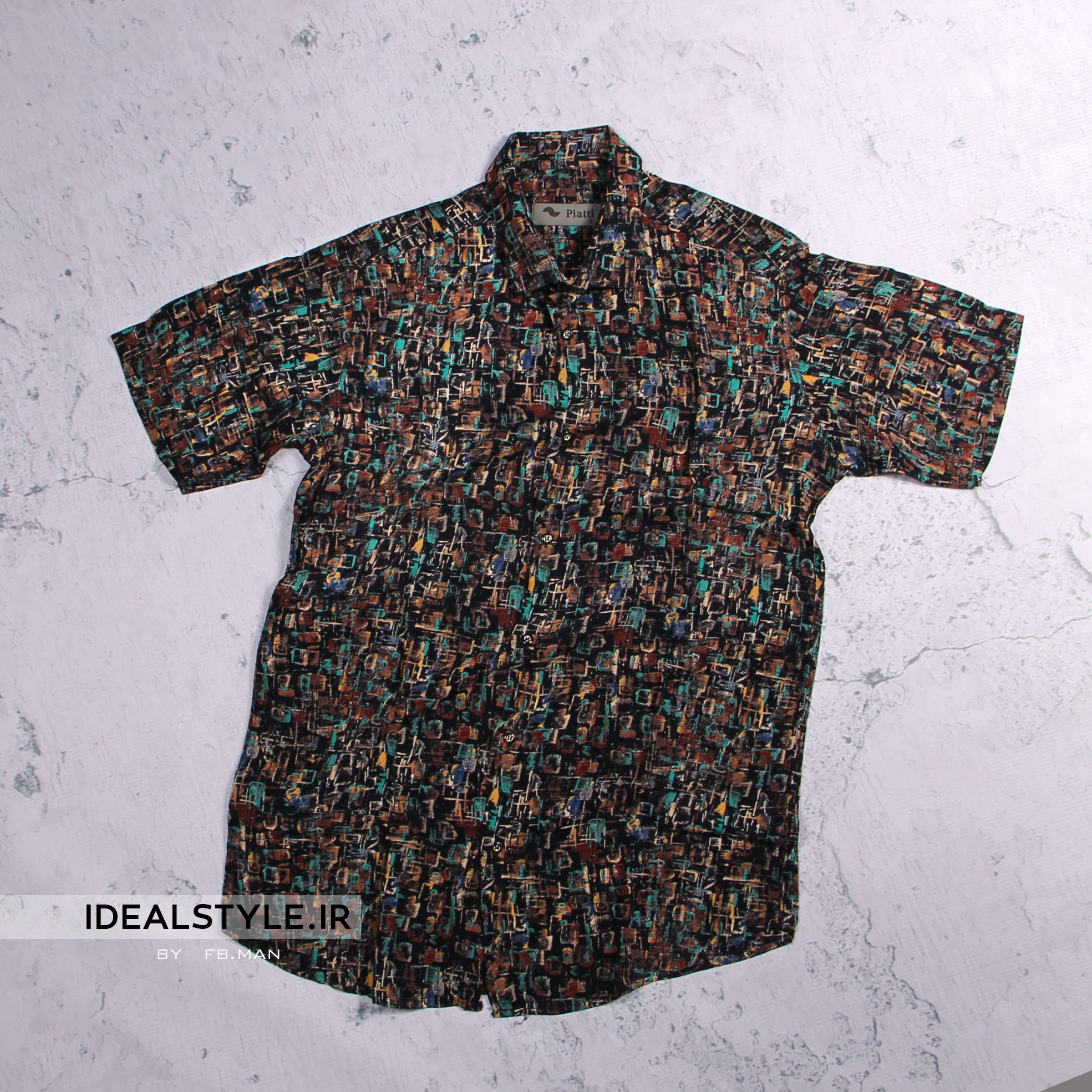 پیراهن مردانه اندامی مدل هاوایی 1187-v4-1303 پوشاک ایده آل استایل